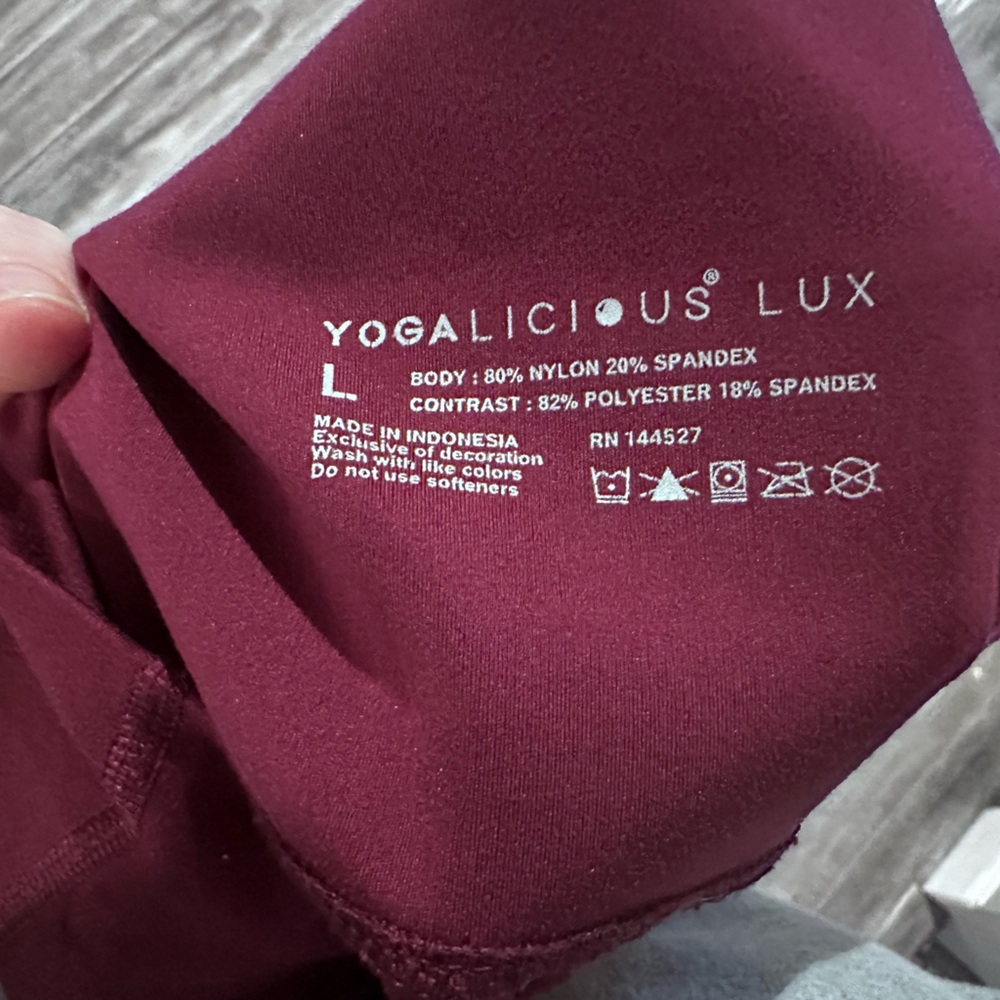 Yogalicious Lux Deep Red Leggings